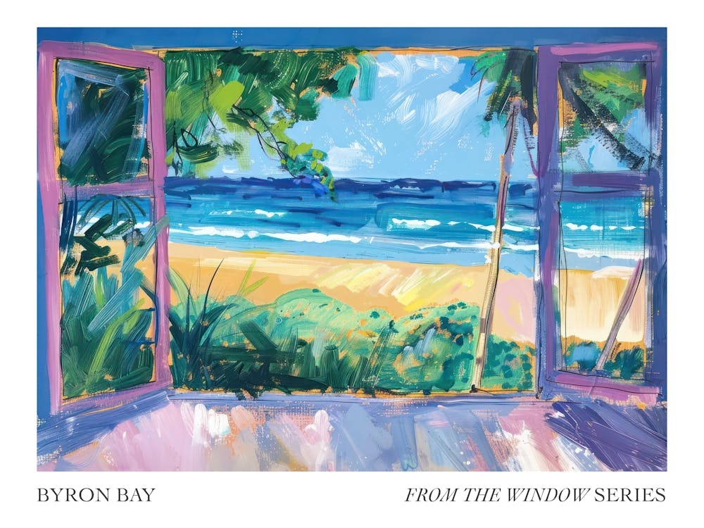 Byron Bay From The Window Series Poster Painting 1