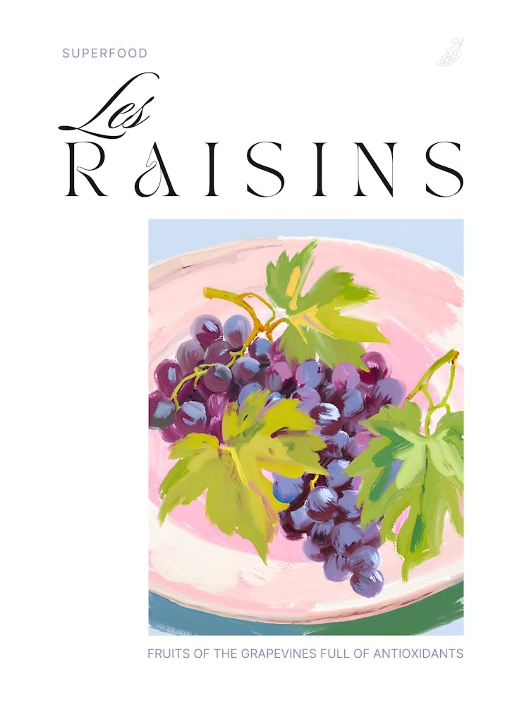 Les raisins - style exhibition poster