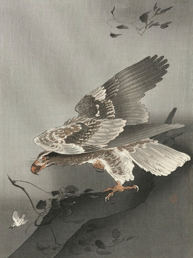 Eagle Lurking At A Prey (1877 1930), Ohara Koson