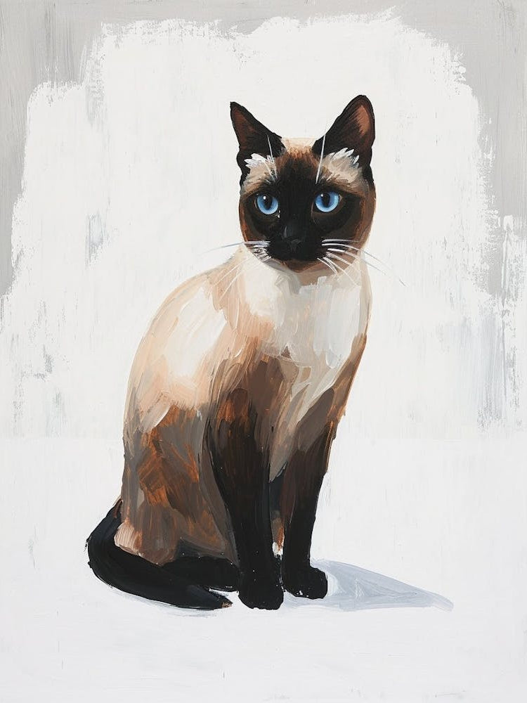 Siamese Cat Painting 2