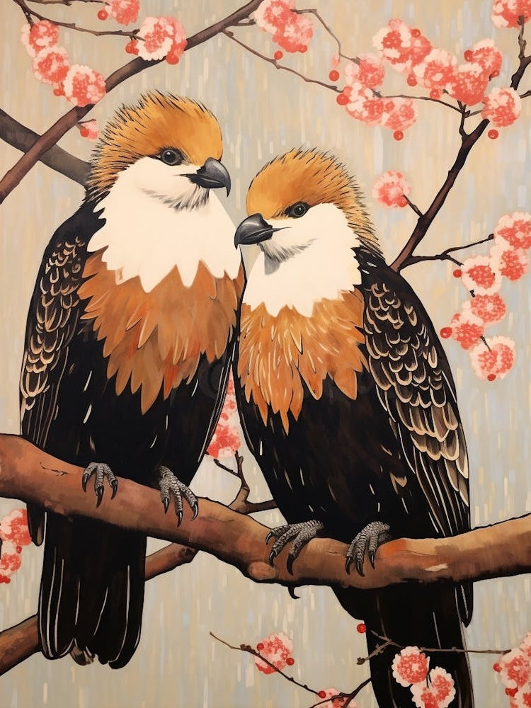 Art Nouveau Birds Poster Crested Caracara 3