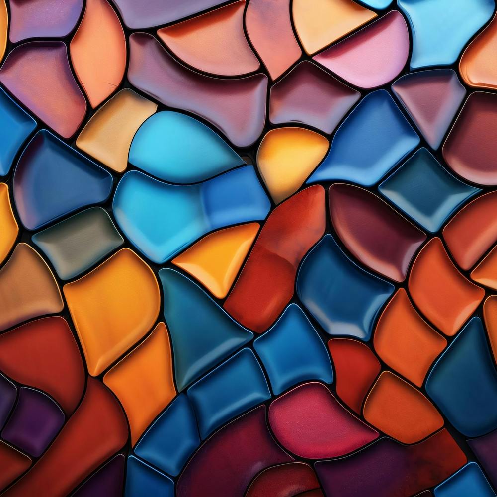 Abstract Background With Colorful Tiles