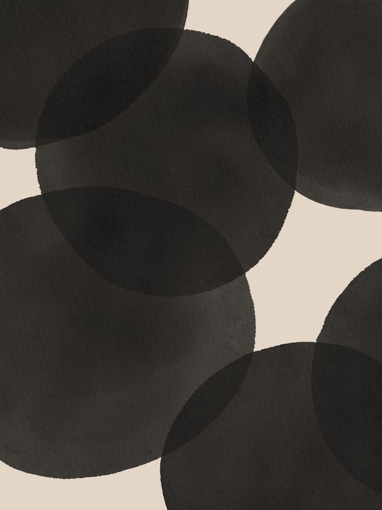 Beige Black Circles