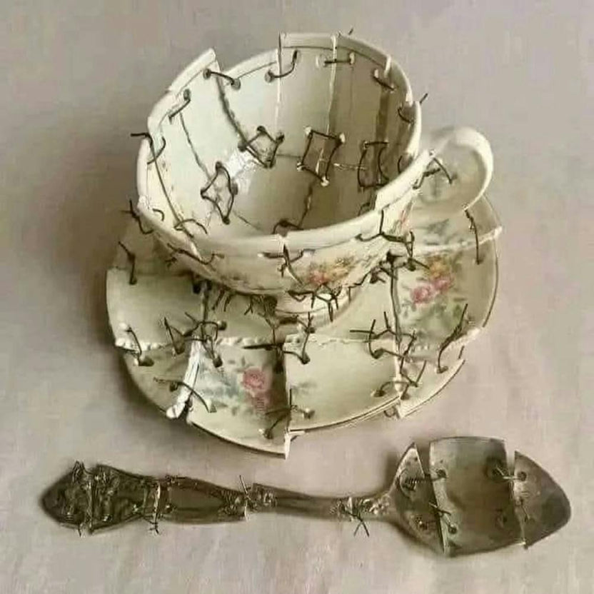 Wired Teacup And Saucer