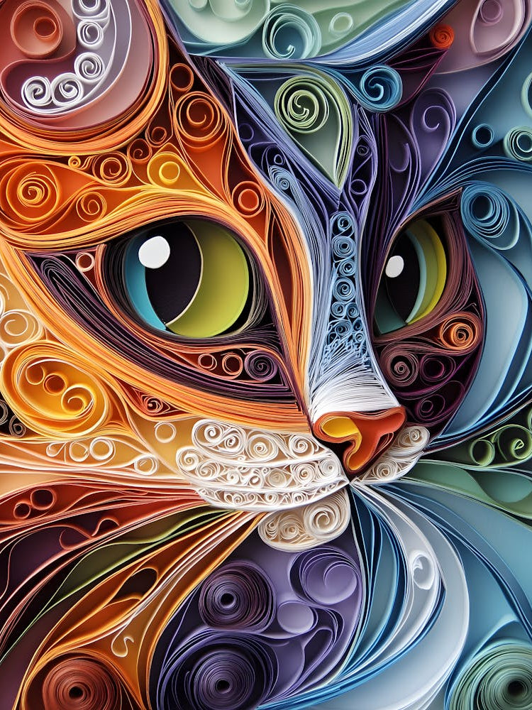 Quilling Cat 8