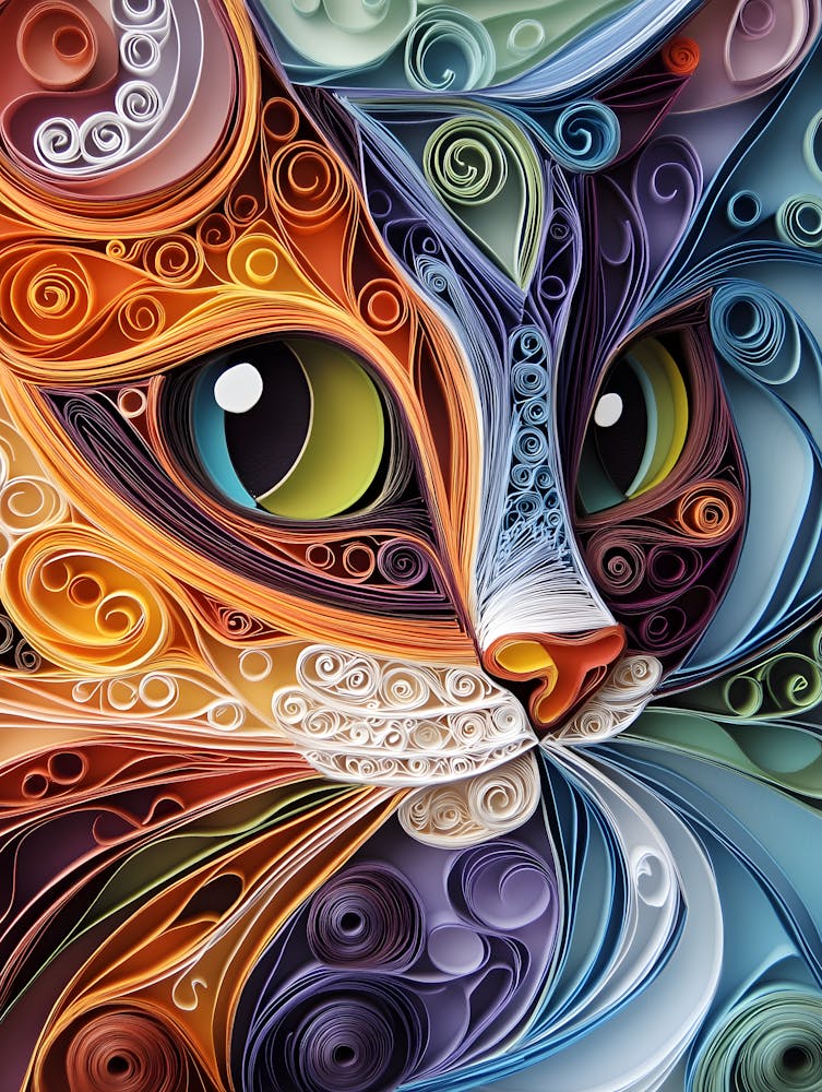 Quilling Cat 8