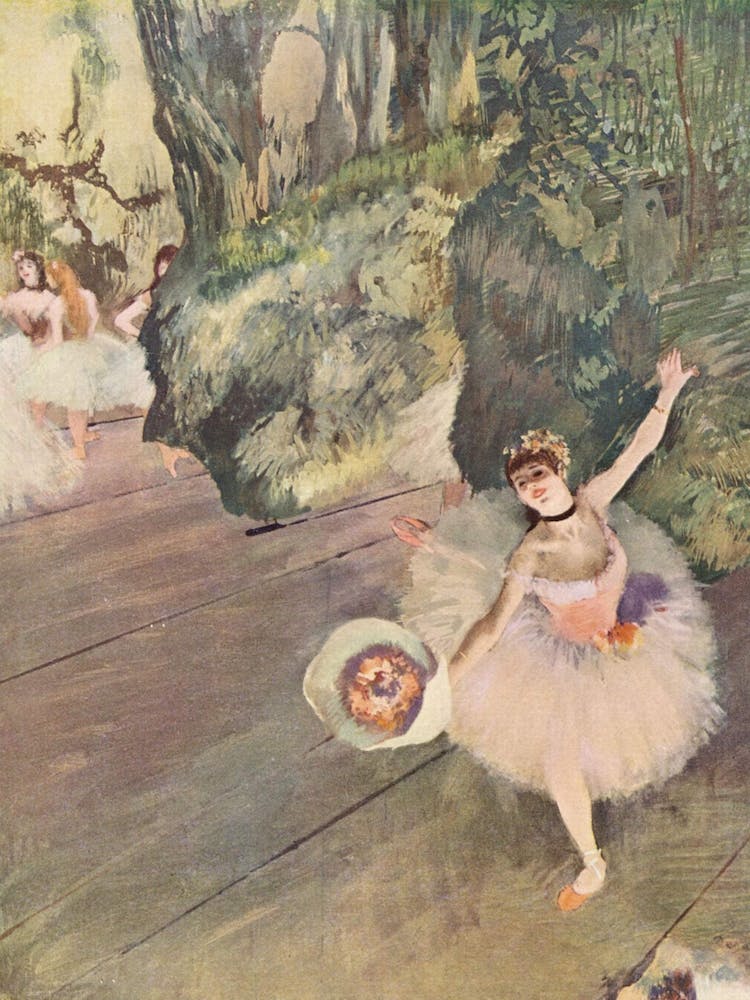 Dancer With A Bouquet Of Flowers Star Of The Ballet, Edgar Degas