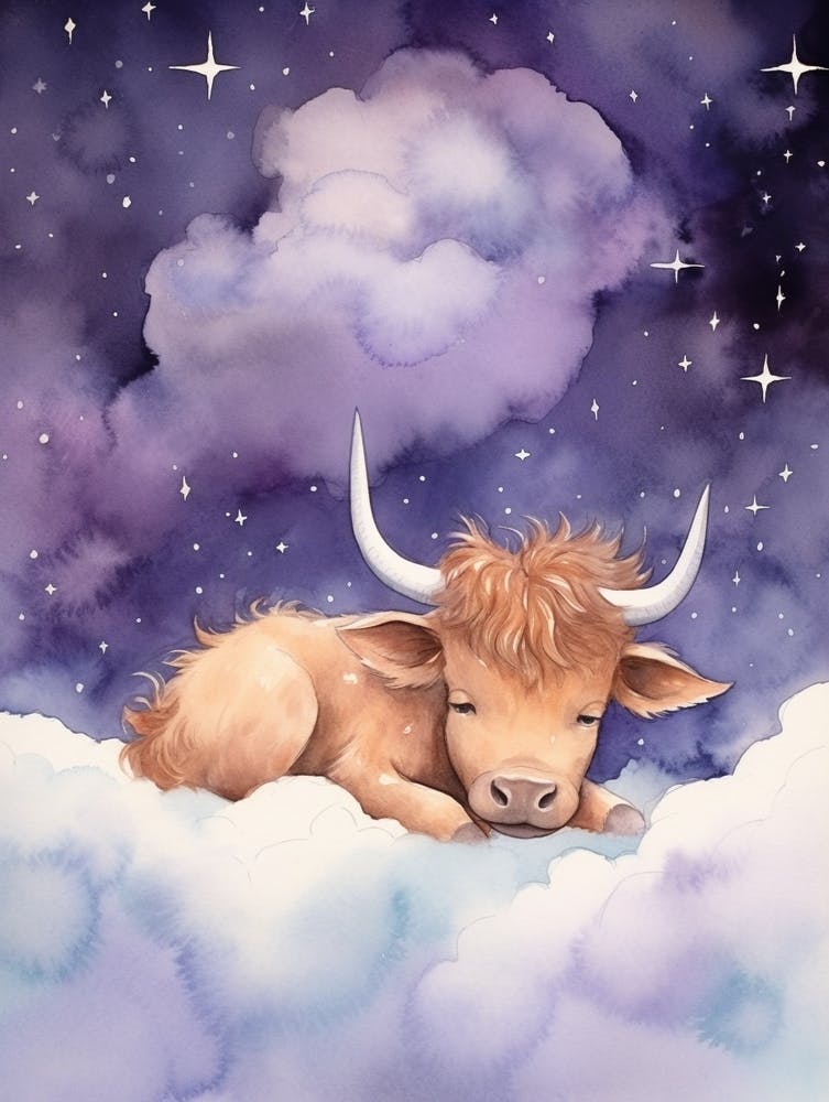 Baby Bison 2 Sleeping In The Clouds