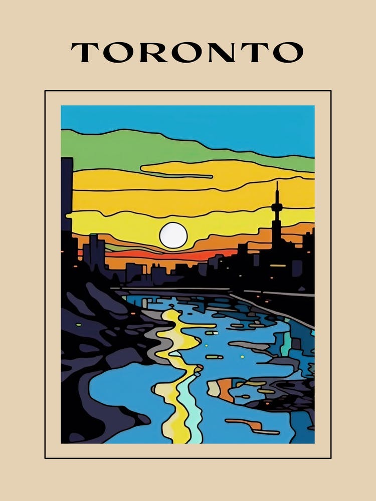 Minimal Design Style Of Toronto, Canada 4 Poster