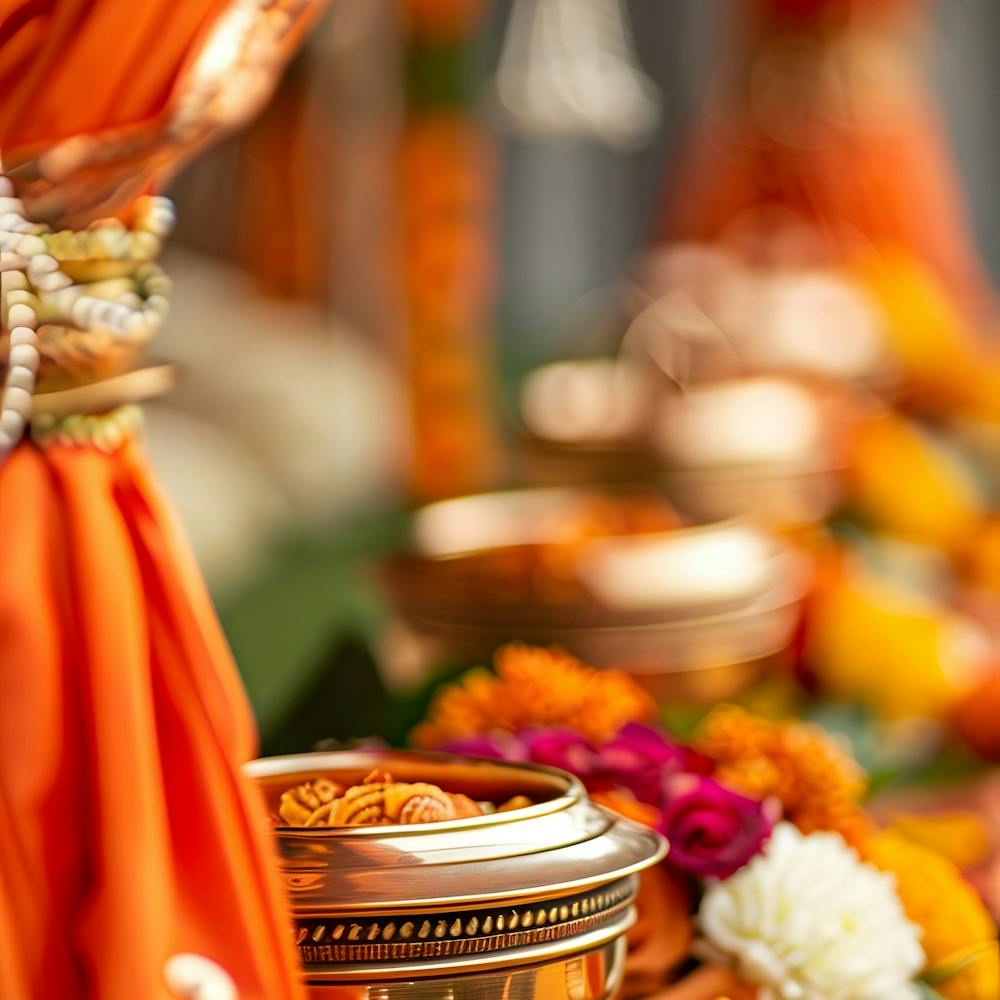 Orange And Gold Wedding Decor