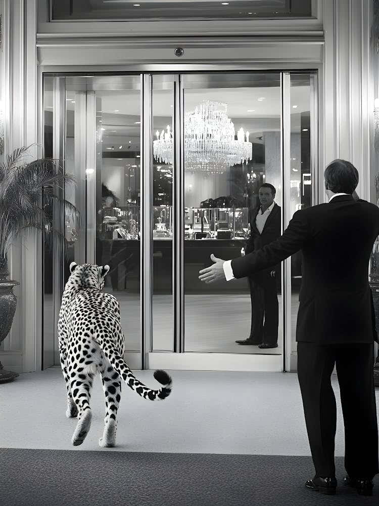 Cheetah In The Lobby