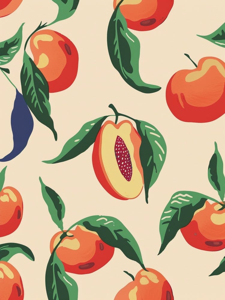 Peach Pattern Illustration 1