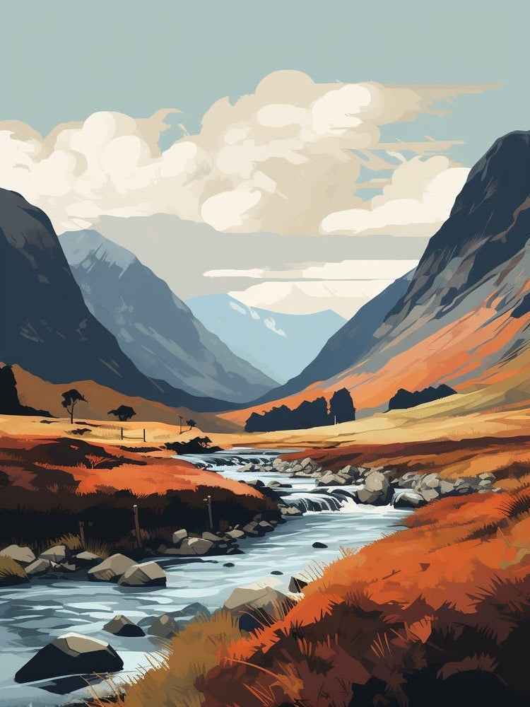 Glen Coe Scotland 4 Hiking Trail Landscape