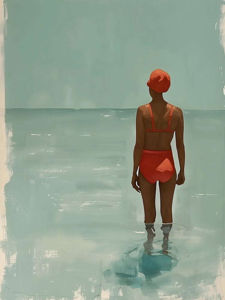 Femme En Bikini Rouge