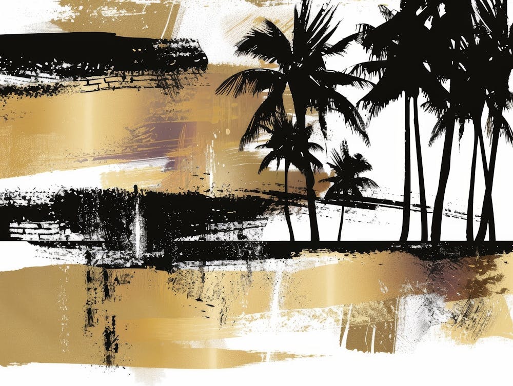 Gold Palm Trees 2