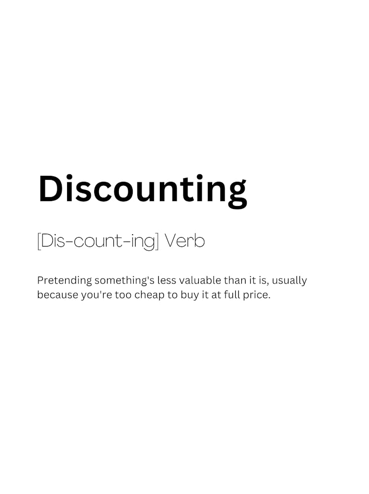 Discounting Definition Meaning