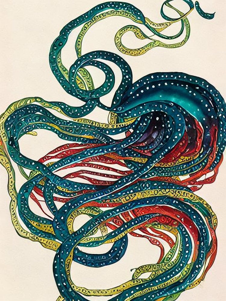 Siphonophore Vintage Graphic Watercolour
