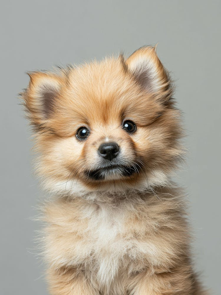 Pomeranian Puppy.Generated AI. Wall 2