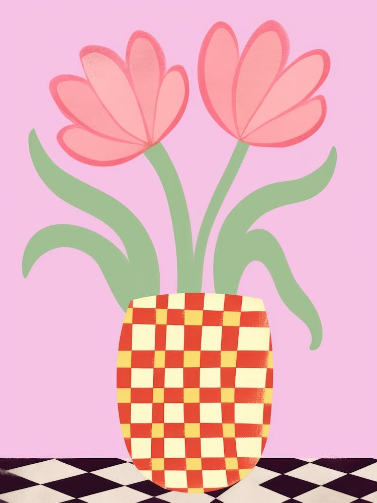 Tulips Flower Vase 1