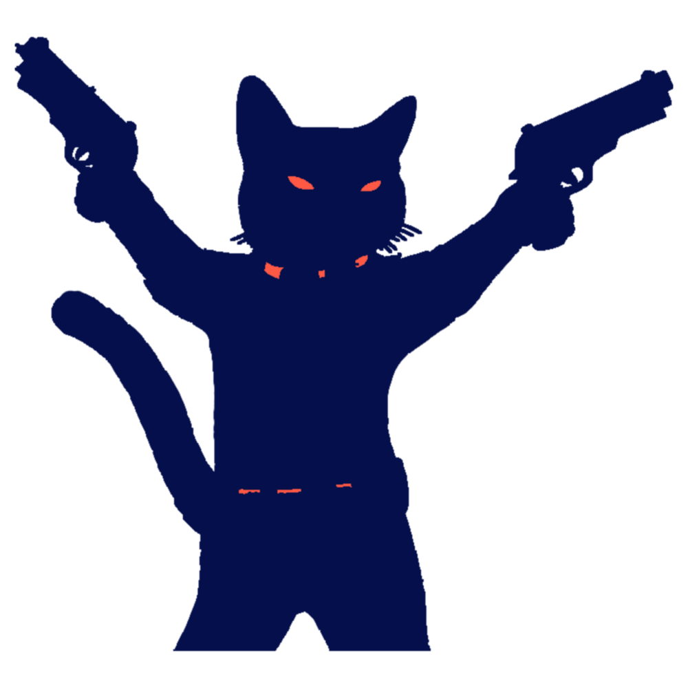 Katze mit Waffen