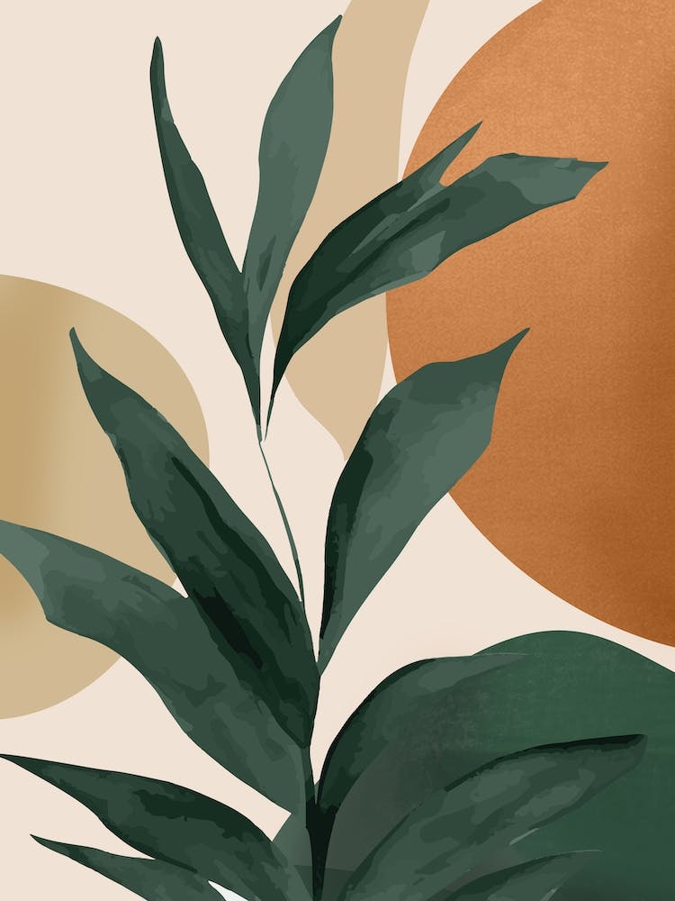 Abstract Art Tropical Leaves 147