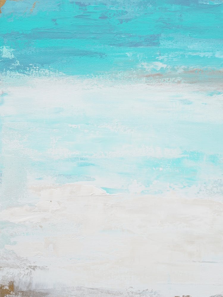 Teal Sea Abstract Painting 2