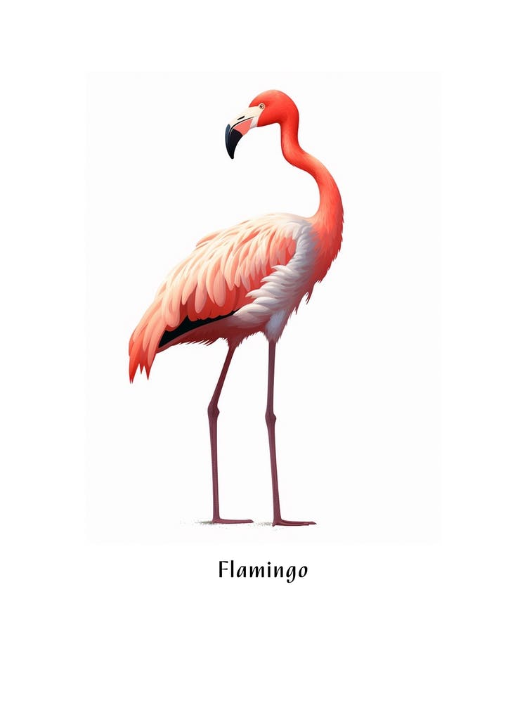 Flamingo Kids Animal Poster