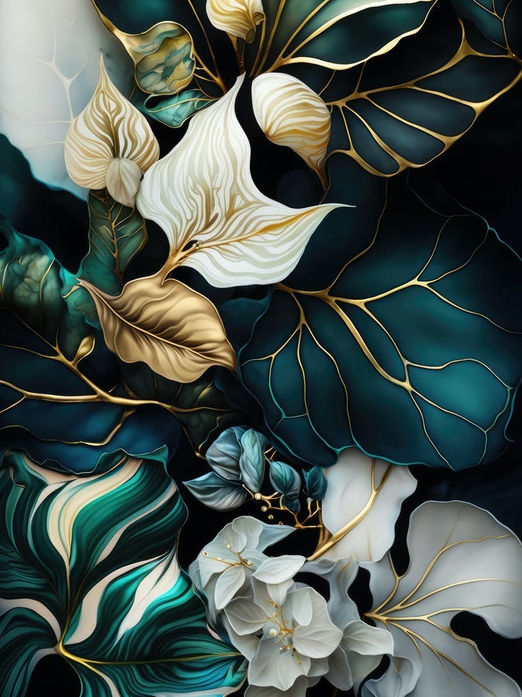 Gold And Green Leaves
