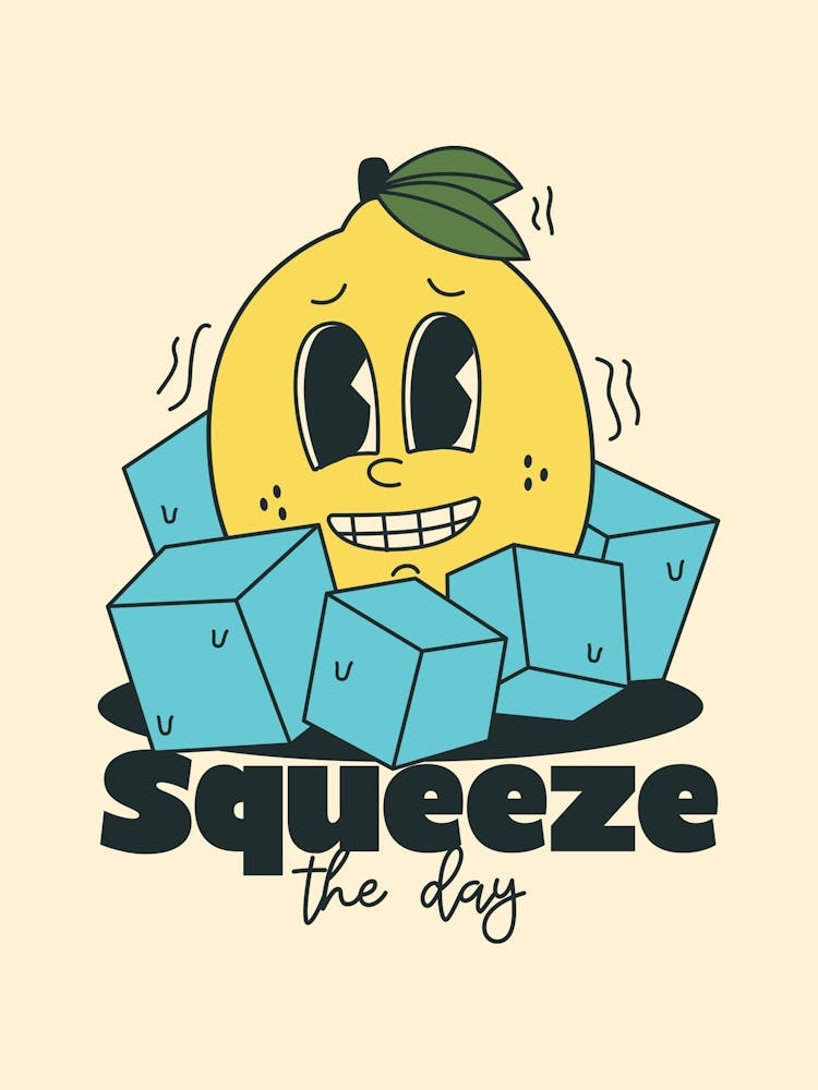 Retro Poster Funky Wall Art Retro Wall Decor Groovy Poster Trendy Wall Art Retro Groovy Print Vintage Squeeze Day