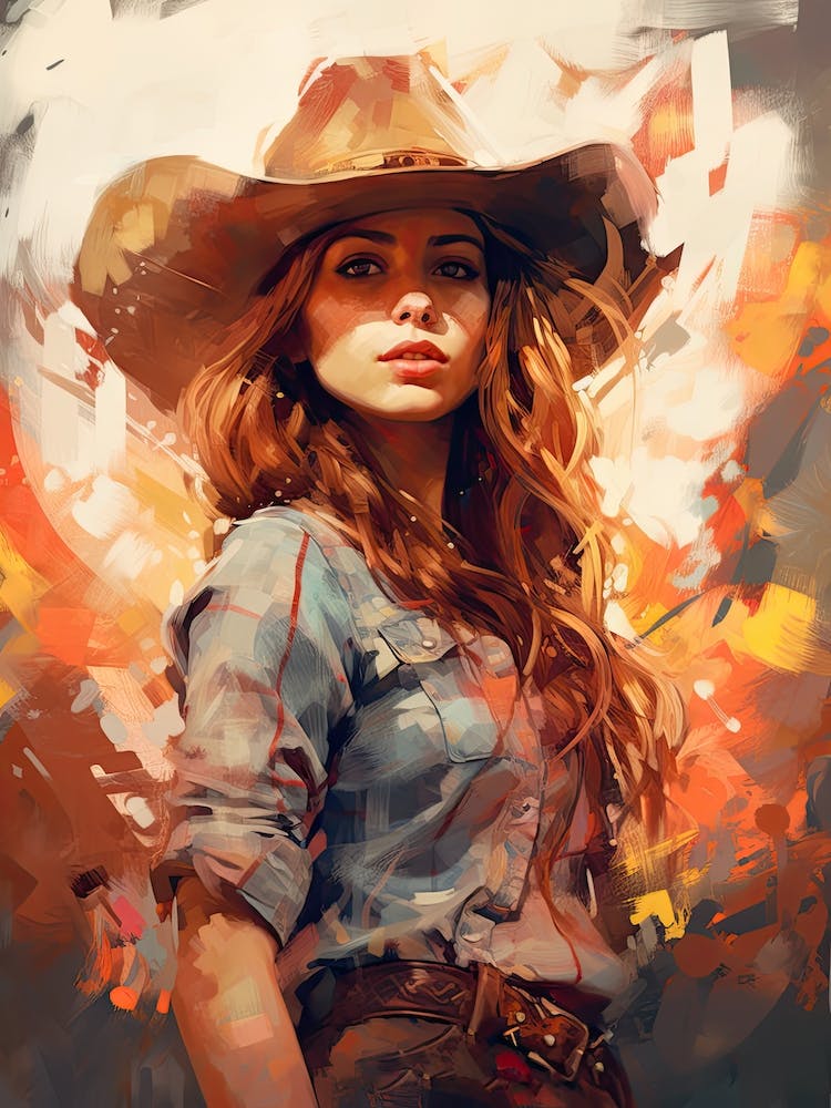Cowgirl Impressionism Style 1