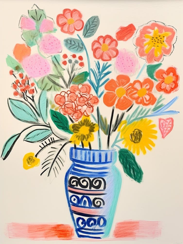 Flower Painting Fauvist Style Lantana 1