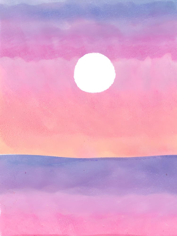 Watercolor Sunset 3