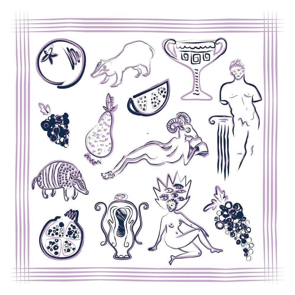 Mythical Grecian Square