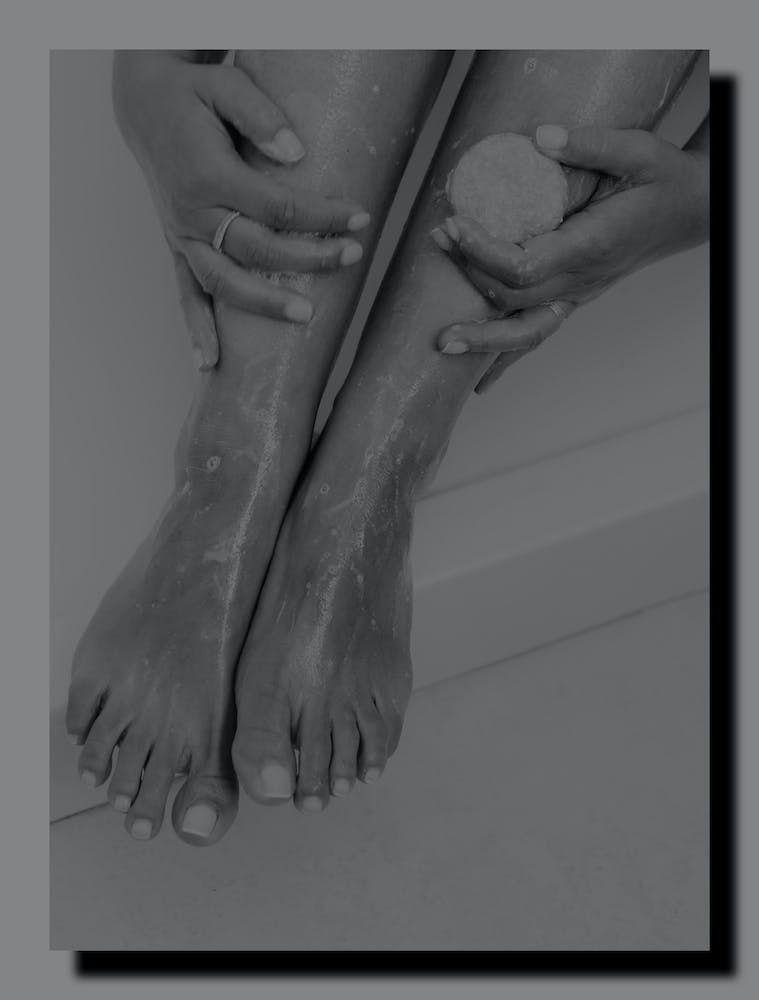 Black And White Photo Of Feet. 