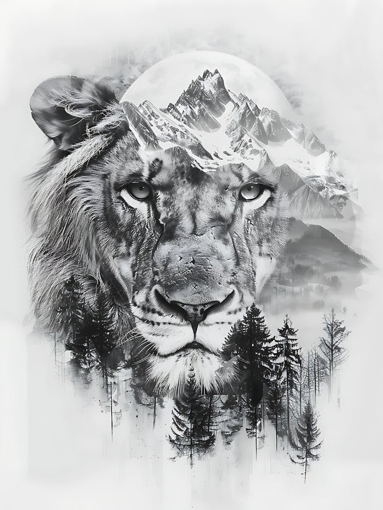 Lion In The Forest 12