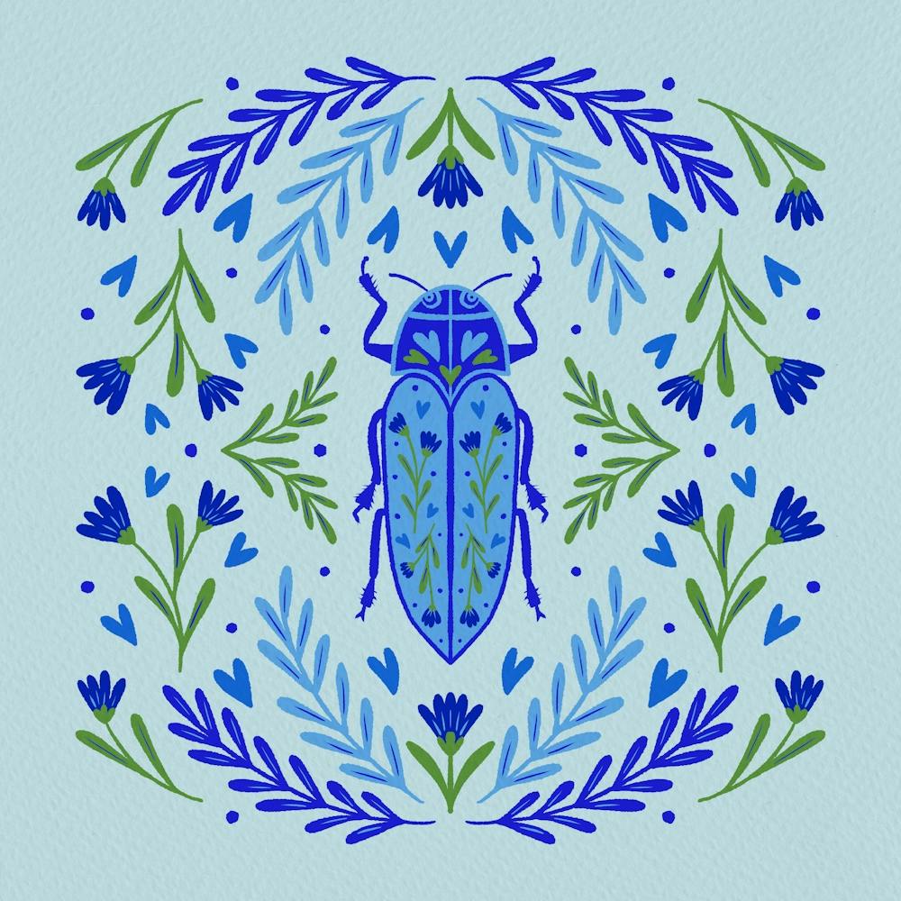 Love Bug Blue And Green