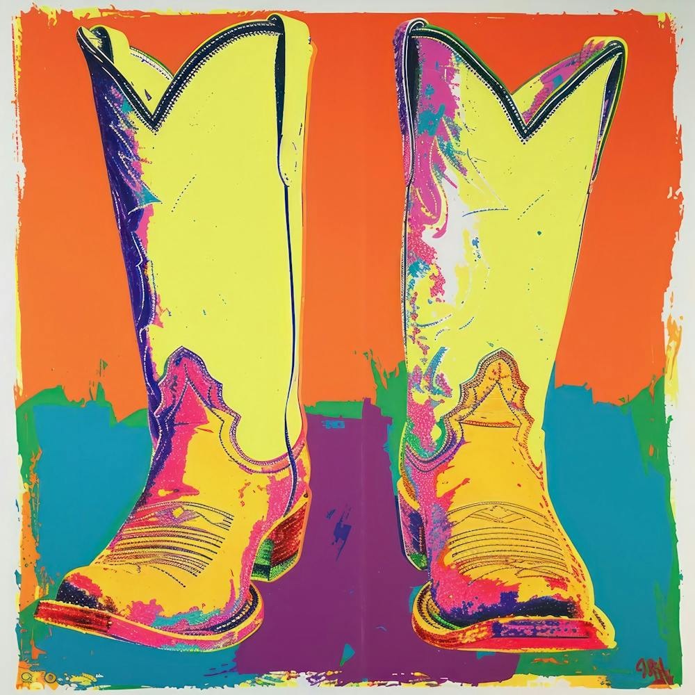 Cowboy Boots Pop Art 1