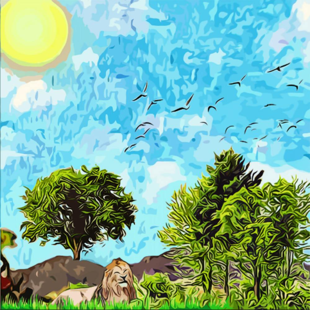 Lions In The Grass