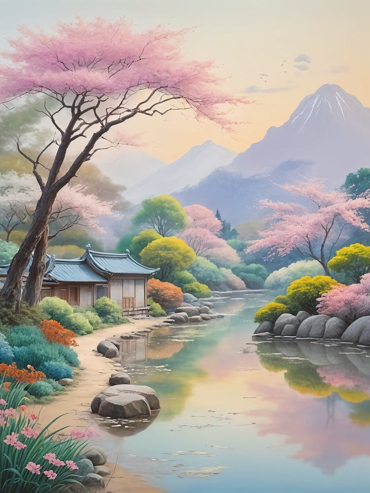 Pastel Oriental Landscape no2