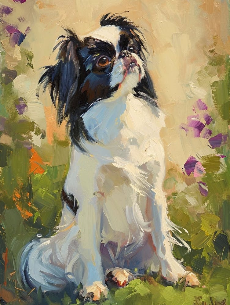 Japanese Chin Acrylic Painting 6