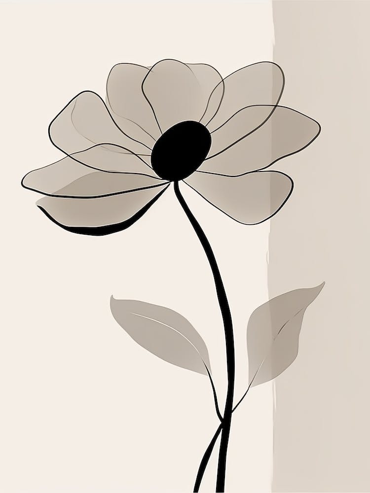 Flower Line Art Abstract 2