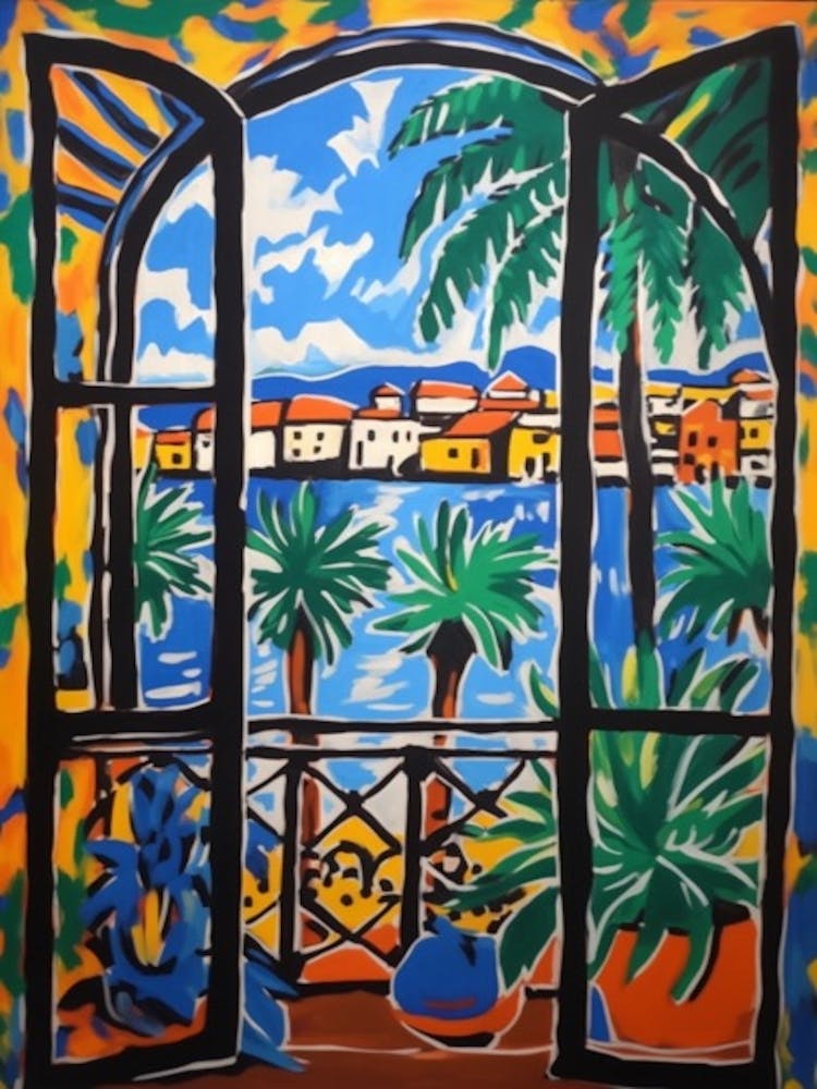 Window View Of Venice In The Style Of Fauvist 3