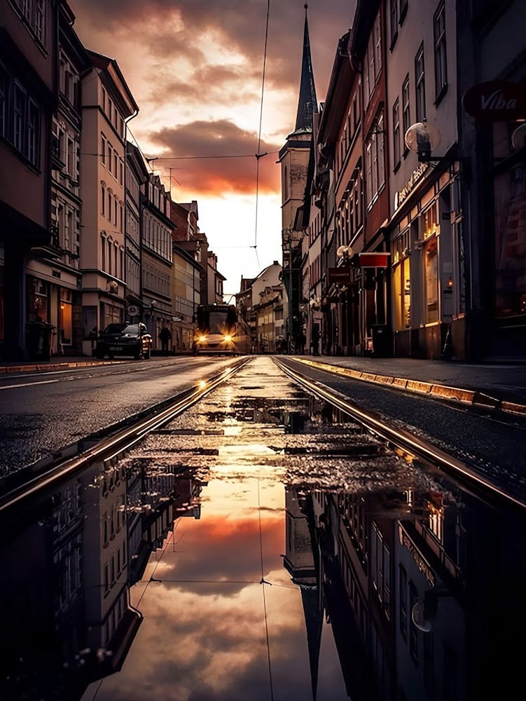 Straßenansicht Leinwand Wandkunst 1