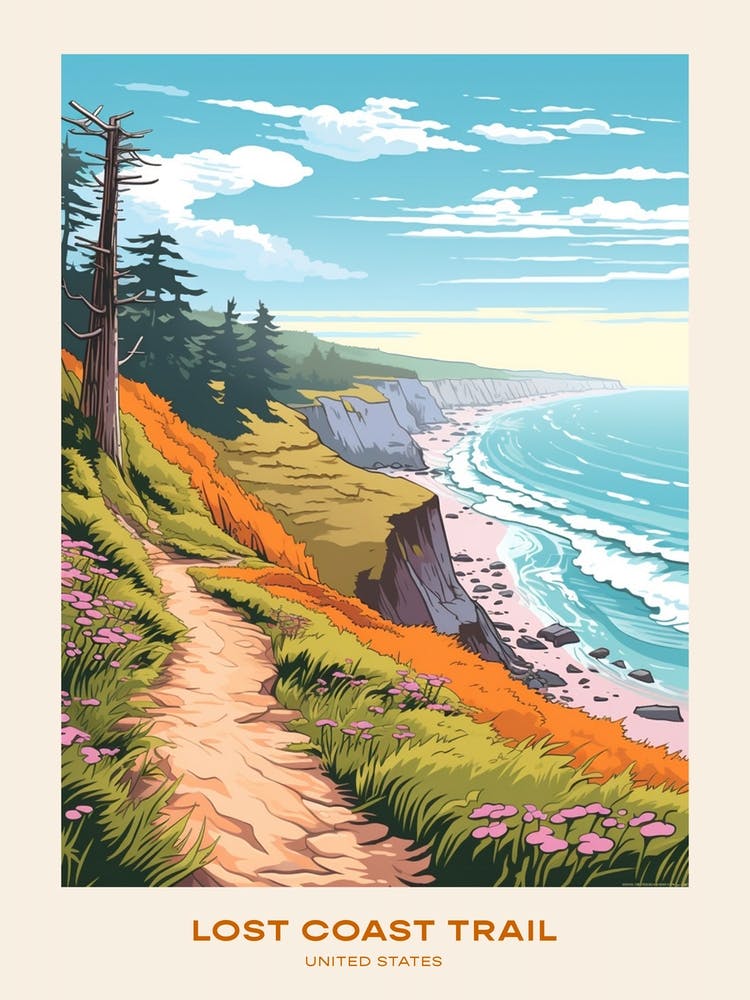 Lost Coast Trail Usa 2 Hike Poster