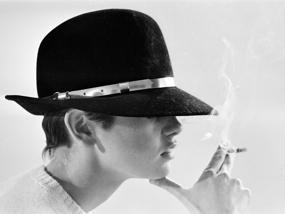 Twiggy Smoking Cigarette, 1966