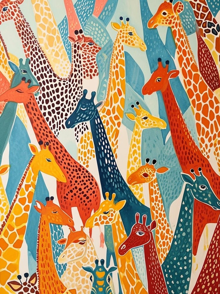 Colourful Giraffe Pattern 2