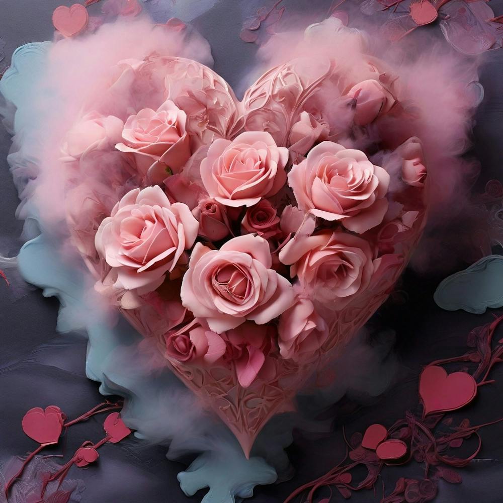 Default Closeupbouquet Of Roses Heartshaped Pink Smoke Text Lo 0