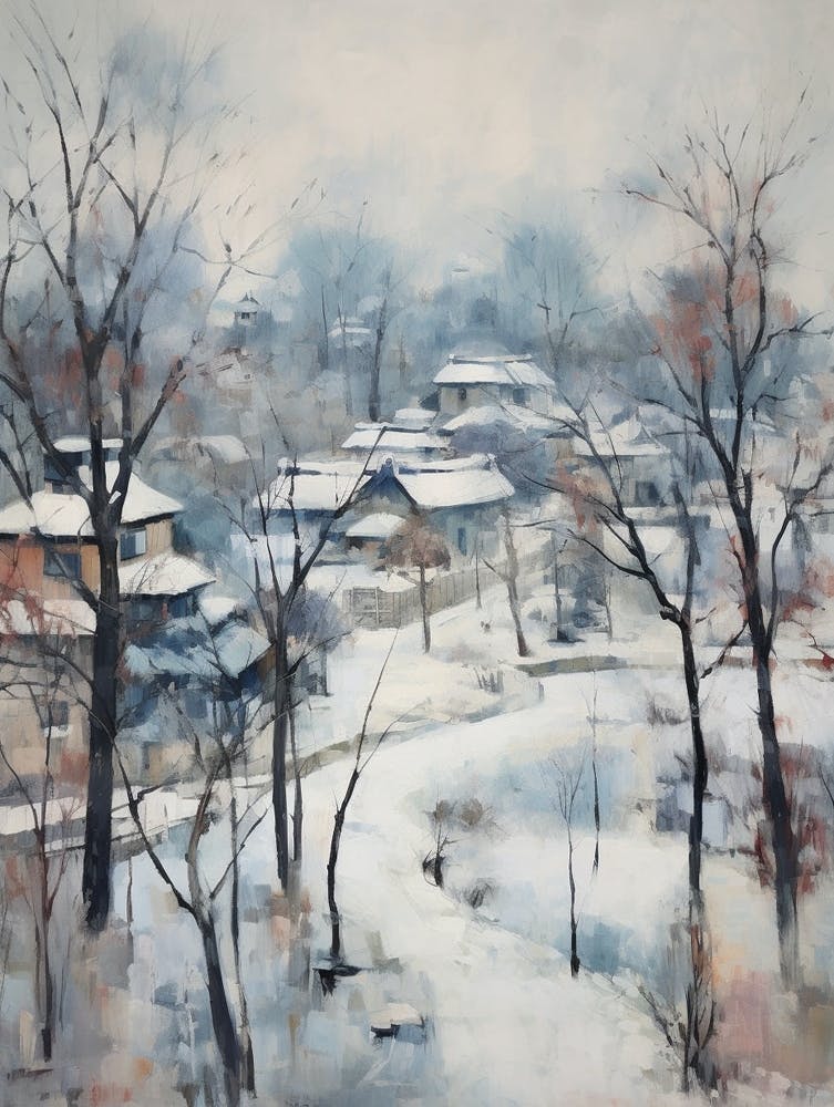 Winter City Park Painting Ditan Park Beijing 1
