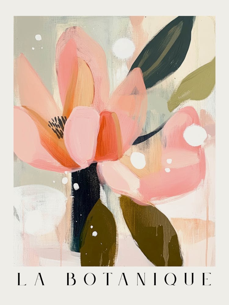 Soft modern botanicals in pastel hues in a minimalist aesthetic – Scandinavian style abstract floral illustration botanical print - contemporary wall art perfect for calm bedrooms, elegant offices, or nature inspired feminine decor