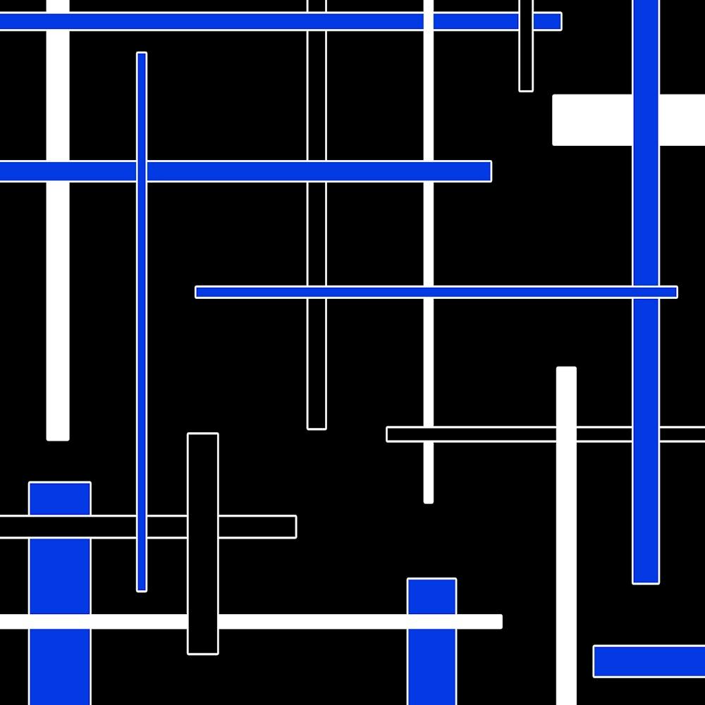 Abstract Blue And White 2